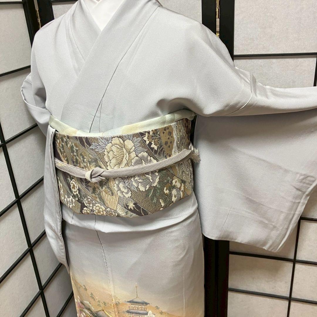5465# Japanese Tomesode Kimono Vintage Womens Silk Fabric Robe Kimono only sold