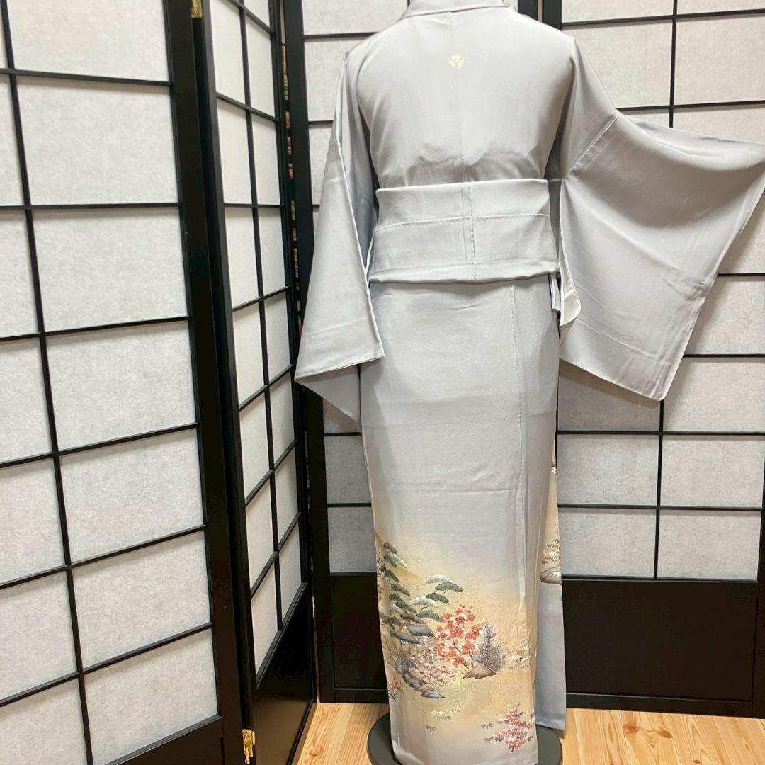 5465# Japanese Tomesode Kimono Vintage Womens Silk Fabric Robe Kimono only sold