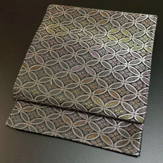 6155# Japanese Vintage Fukuro Obi Belt Kimono Fabric Silk Traditional