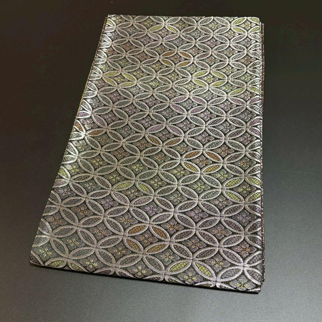 6155# Japanese Vintage Fukuro Obi Belt Kimono Fabric Silk Traditional