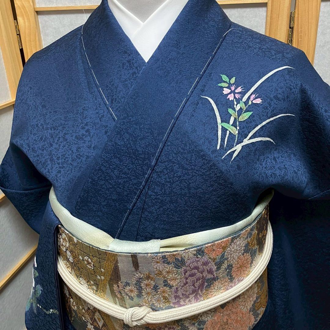 8092# Japanese Kimono Vintage Womens Silk Fabric Robe Kimono only sold