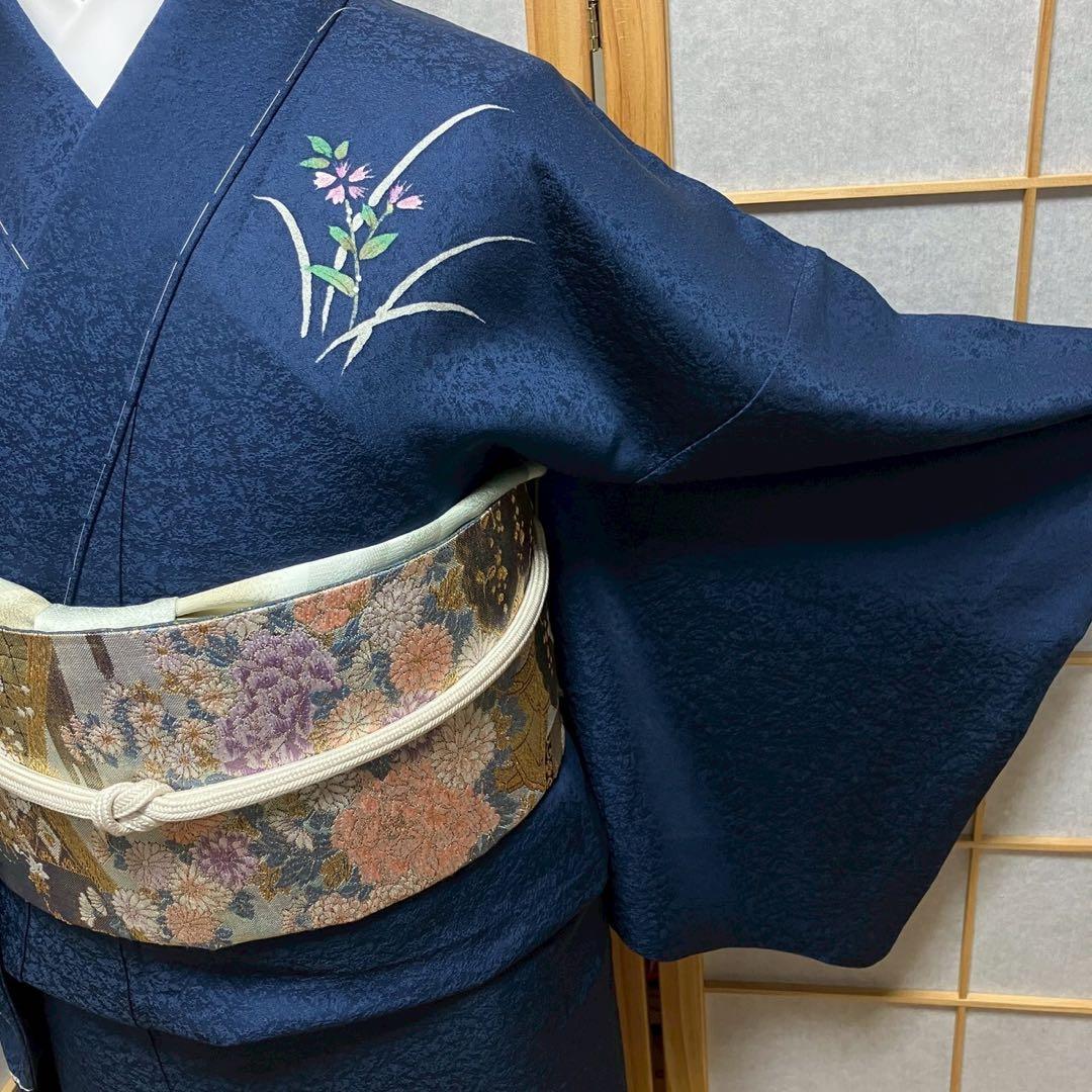 8092# Japanese Kimono Vintage Womens Silk Fabric Robe Kimono only sold