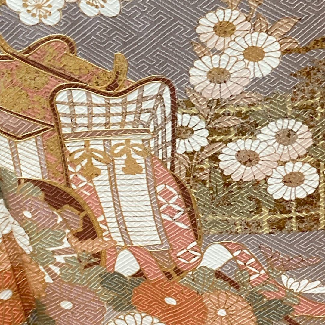 3927# Japanese Tomesode Kimono Vintage Womens Silk Fabric Robe Kimono only sold