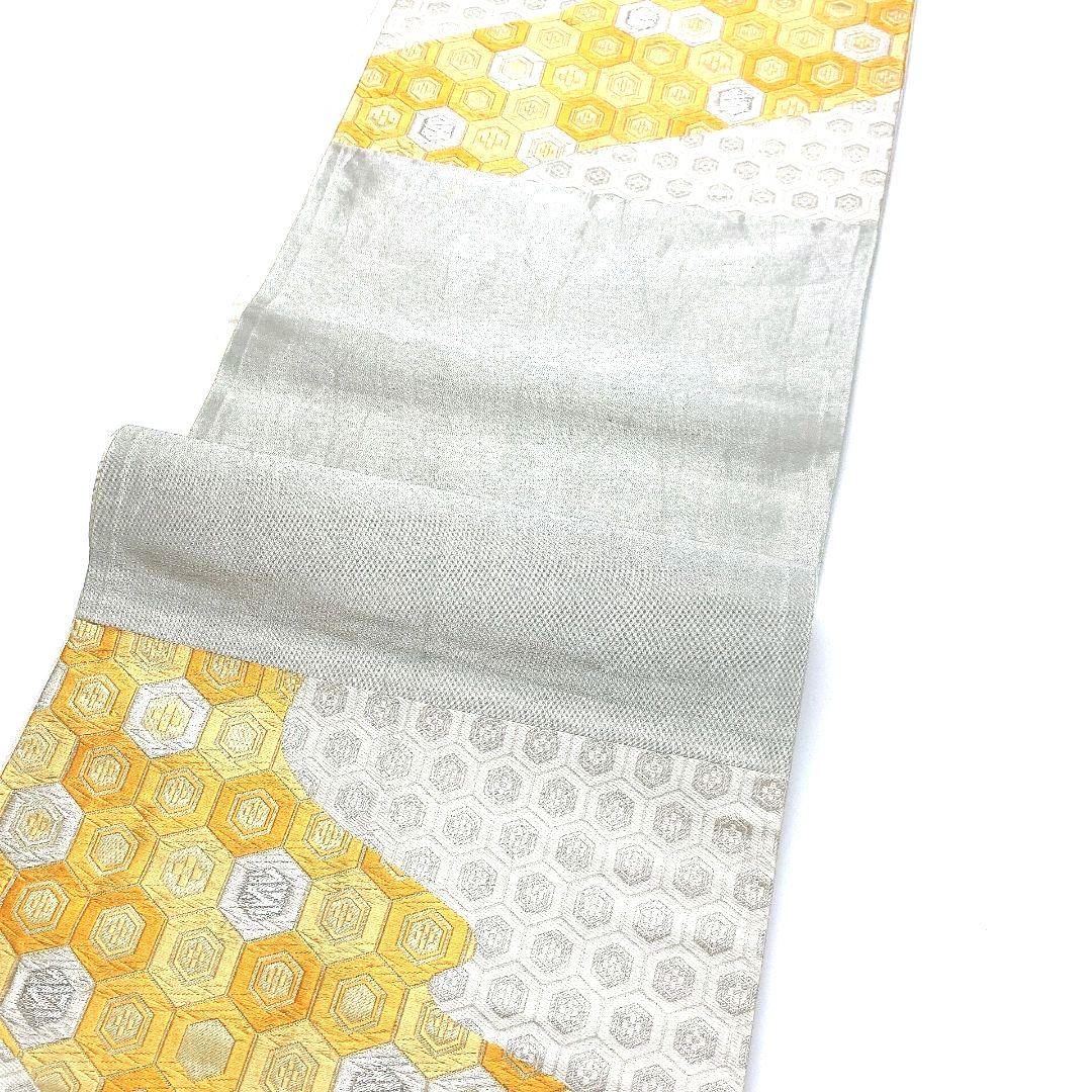 3753# Japanese Vintage Fukuro Obi Belt Kimono Fabric Silk Traditional Embroidery