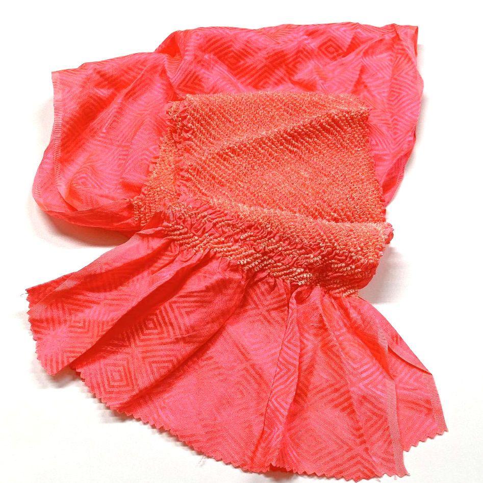 3367# Japanese Kimono Accessory Obiage and Obijime 2-piece Set Silk Shibori