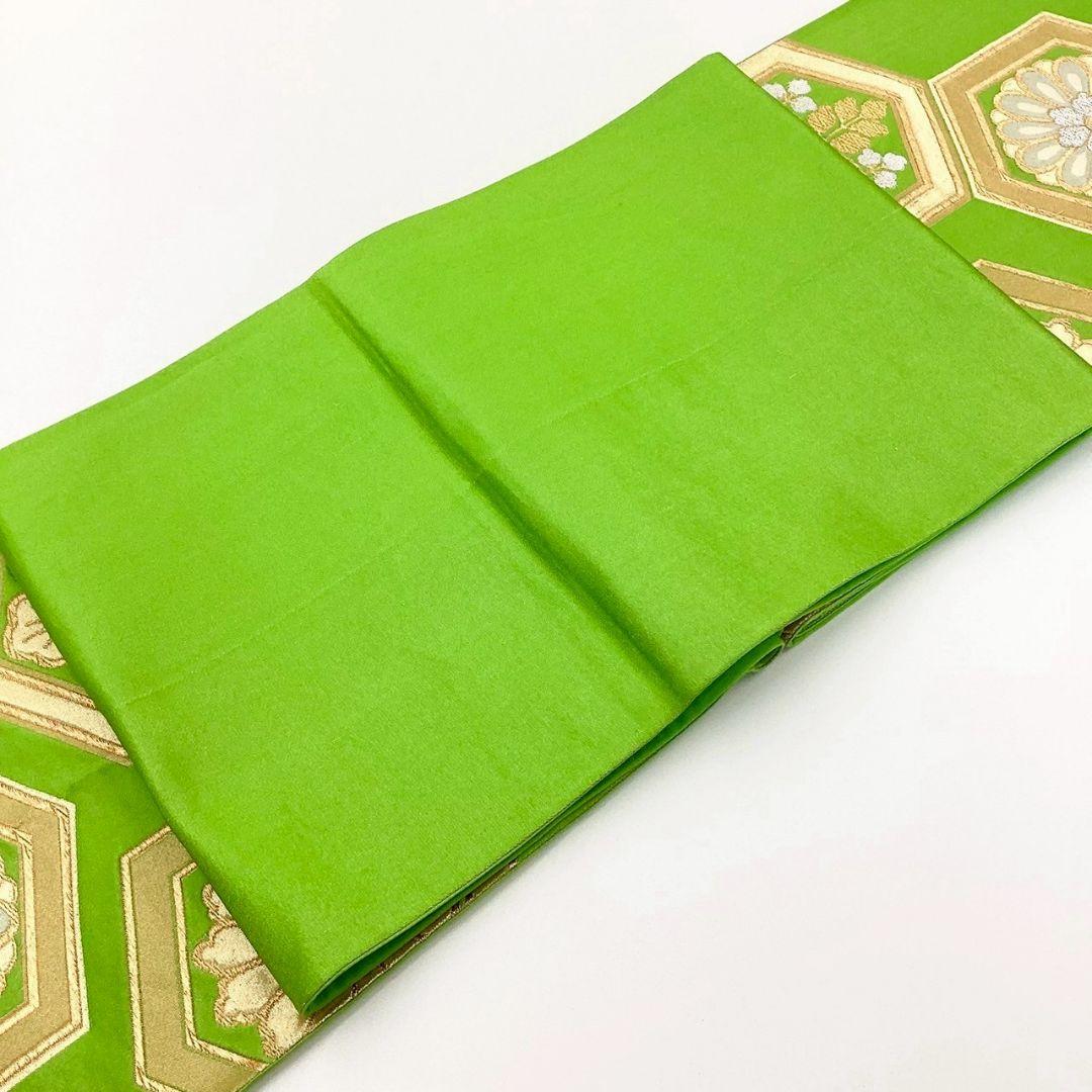 4697# Japanese Vintage Fukuro Obi Belt Kimono Fabric Silk Traditional