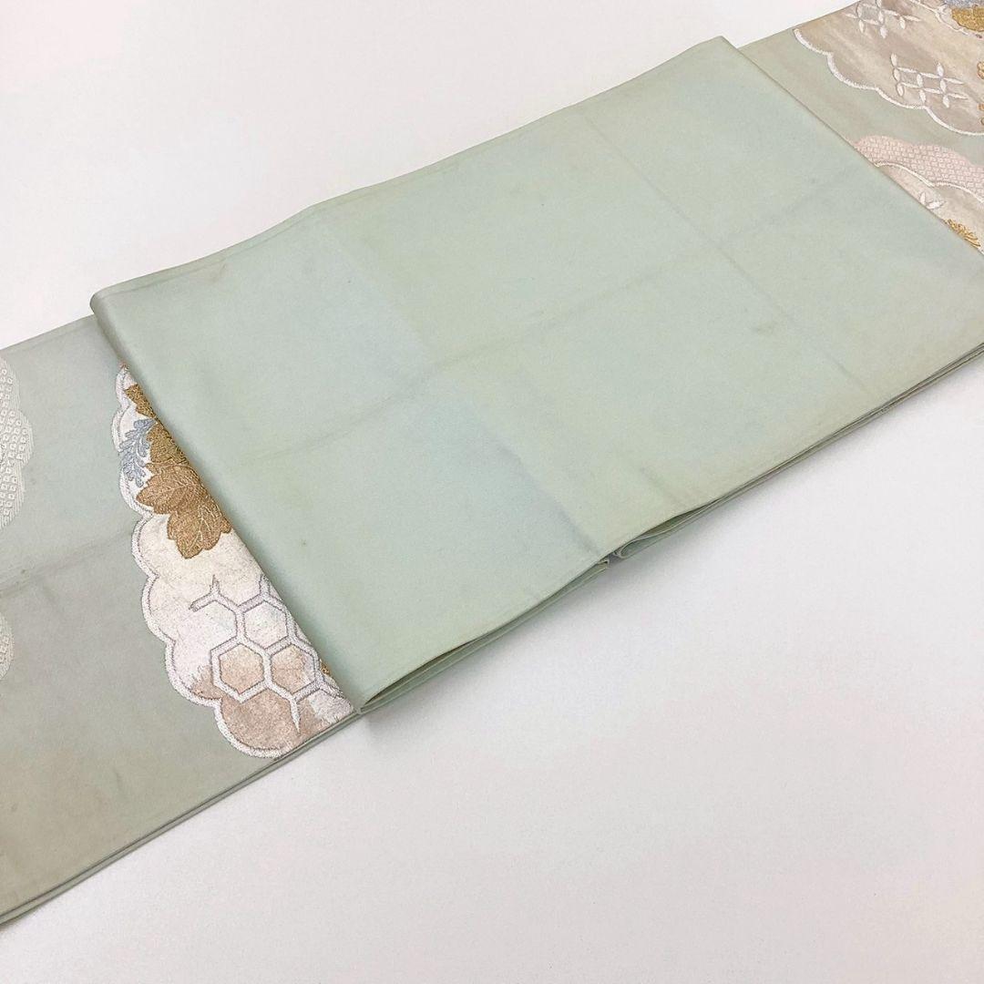 4691# Japanese Vintage Fukuro Obi Belt Kimono Fabric Silk Traditional