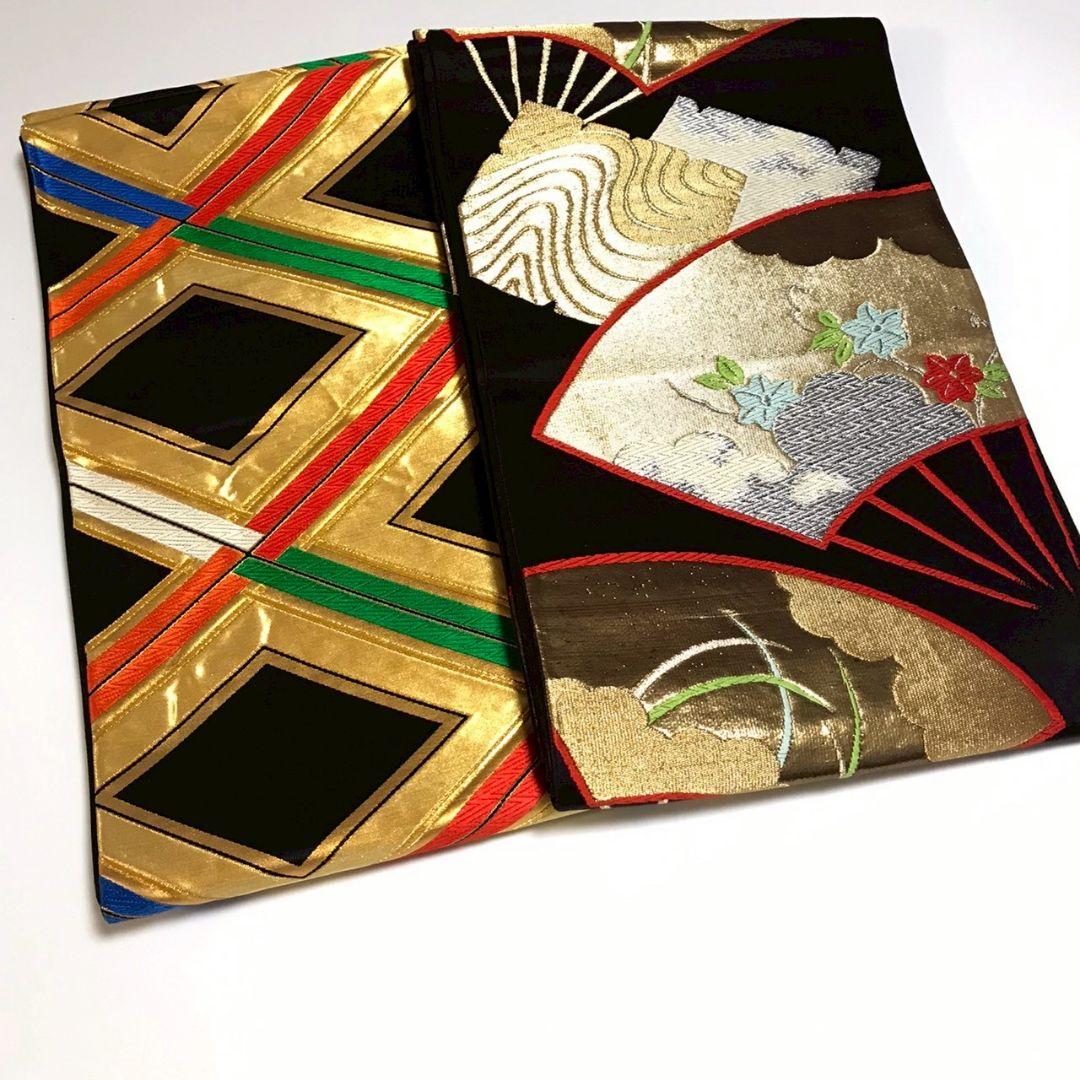 6134# Japanese Vintage Bundle 9pcs Set Bulk Obi Belt Kimono Pure Silk Wholesale