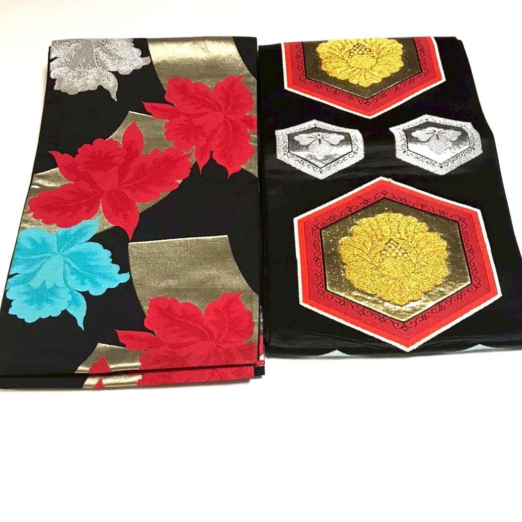 6134# Japanese Vintage Bundle 9pcs Set Bulk Obi Belt Kimono Pure Silk Wholesale