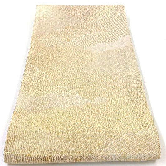 4934# Japanese Vintage Fukuro Obi Belt Kimono Fabric Silk Traditional Untailored