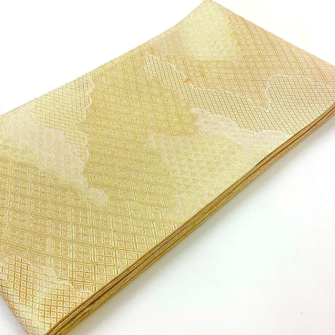 4934# Japanese Vintage Fukuro Obi Belt Kimono Fabric Silk Traditional Untailored