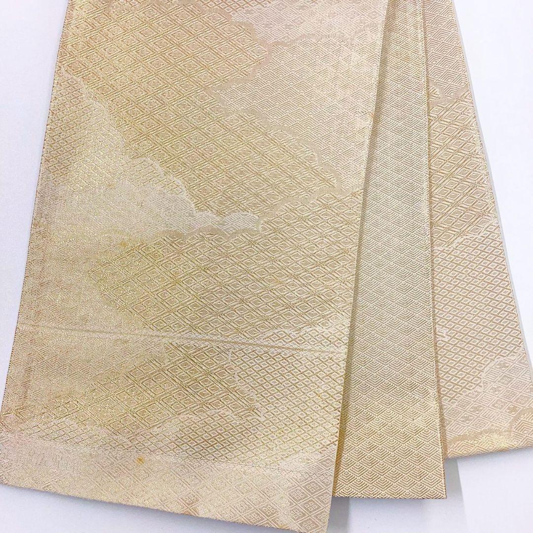 4934# Japanese Vintage Fukuro Obi Belt Kimono Fabric Silk Traditional Untailored