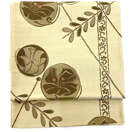 4768# Japanese Vintage Fukuro Obi Belt Kimono Fabric Silk Traditional
