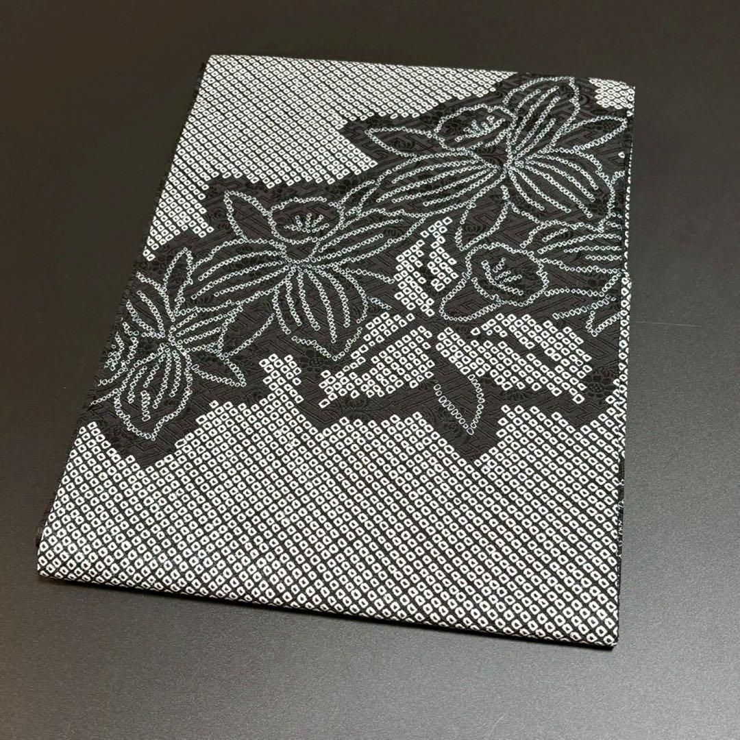 6164# Japanese Vintage Nagoya Obi Belt Kimono Fabric Silk Traditional Shibori