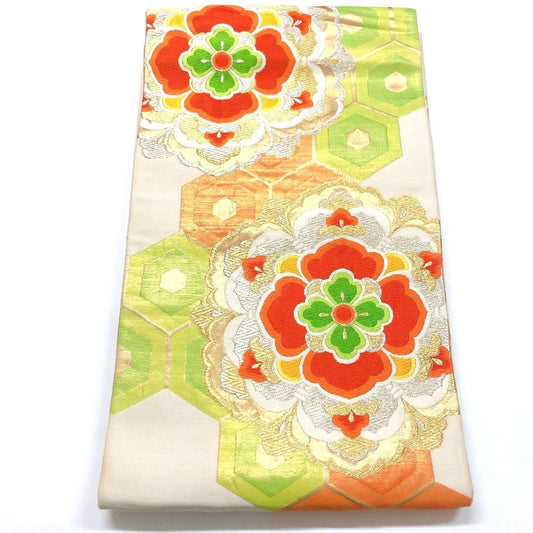 3325# Japanese Vintage Fukuro Obi Belt Kimono Fabric Silk Traditional