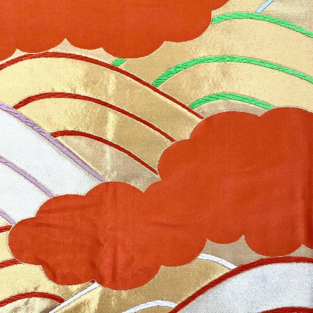 4742# Japanese Vintage Fukuro Obi Belt Kimono Fabric Silk Traditional