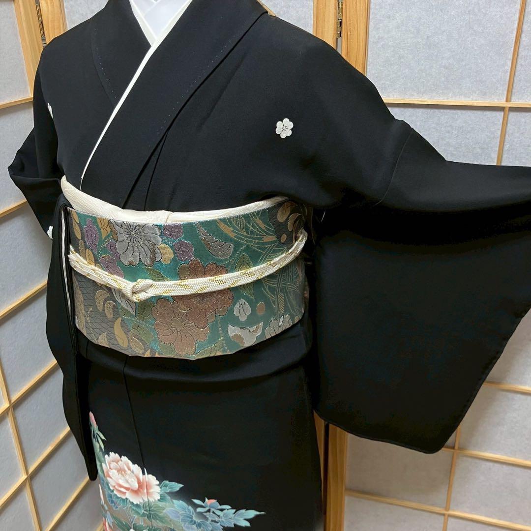 4419# Japanese Tomesode Kimono Vintage Womens Silk Fabric Robe Kimono only sold