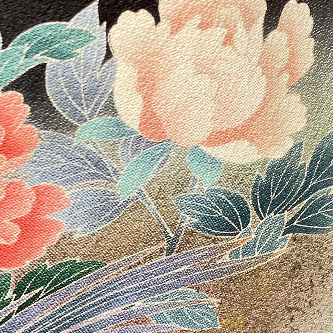 4419# Japanese Tomesode Kimono Vintage Womens Silk Fabric Robe Kimono only sold