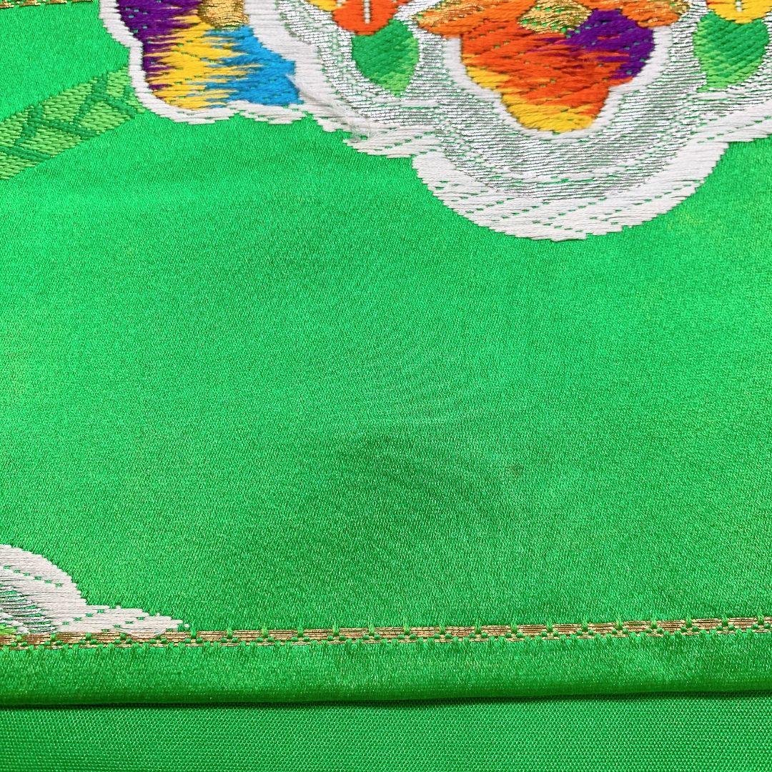 4518# Japanese Vintage Fukuro Obi Belt Kimono Fabric Silk Traditional Embroidery