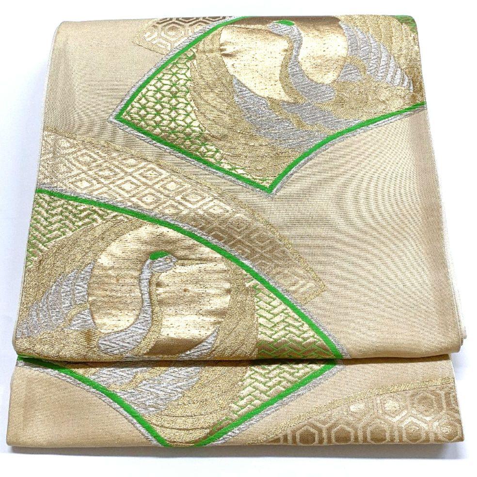 4474# Japanese Vintage Fukuro Obi Belt Kimono Fabric Silk Traditional Untailored