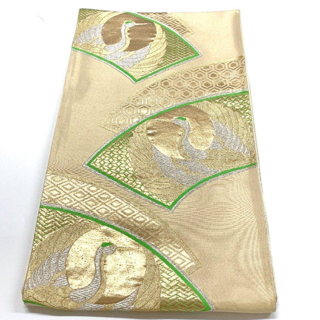 4474# Japanese Vintage Fukuro Obi Belt Kimono Fabric Silk Traditional Untailored