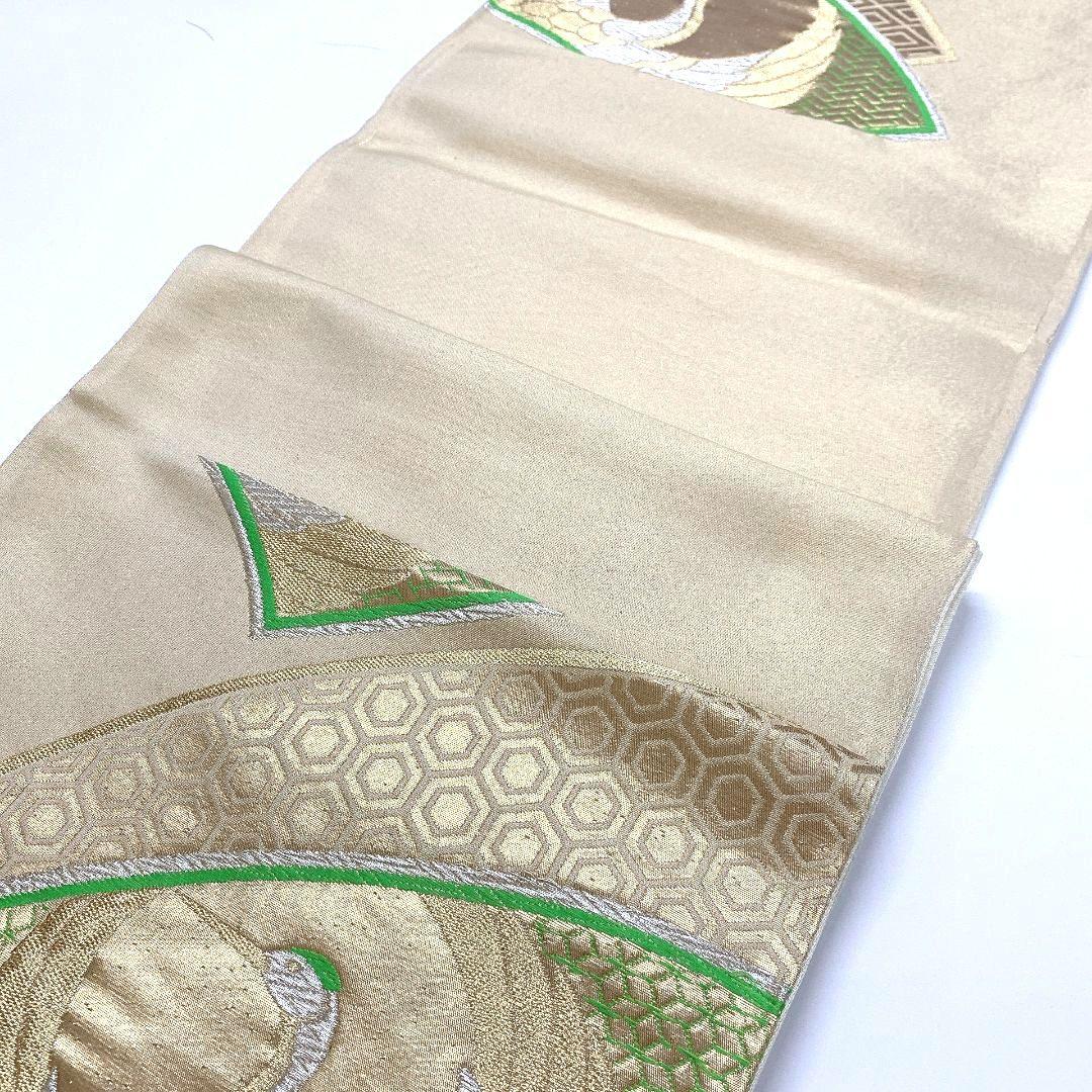 4474# Japanese Vintage Fukuro Obi Belt Kimono Fabric Silk Traditional Untailored