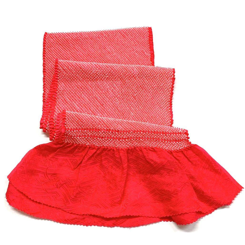 4661# Japanese Kimono Accessory Obiage and Obijime 2-piece Set Silk Shibori