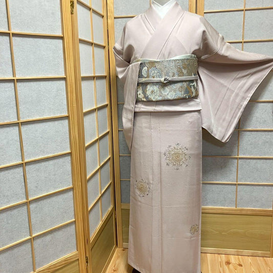 4413# Japanese Tomesode Kimono Vintage Womens Silk Fabric Robe Kimono only sold