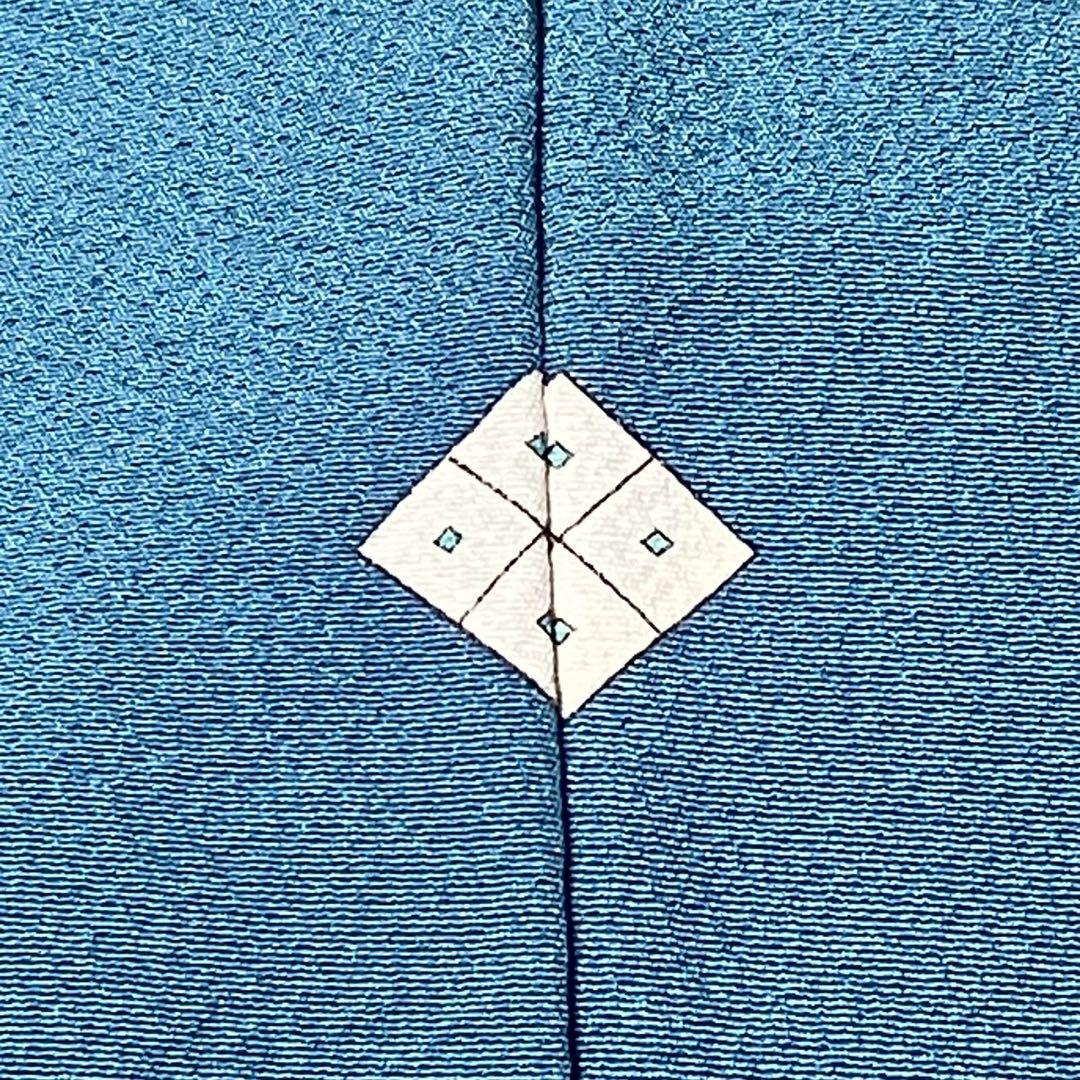 5789# Japanese Kimono Vintage Womens Silk Fabric Robe Kimono only sold Blue