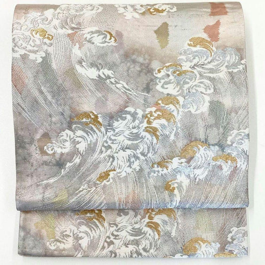 4962# Japanese Vintage Fukuro Obi Belt Kimono Fabric Silk Traditional