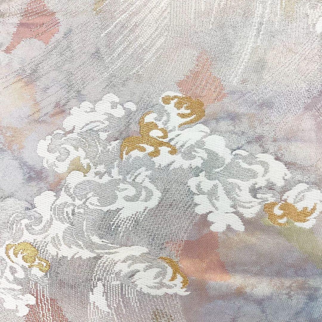 4962# Japanese Vintage Fukuro Obi Belt Kimono Fabric Silk Traditional