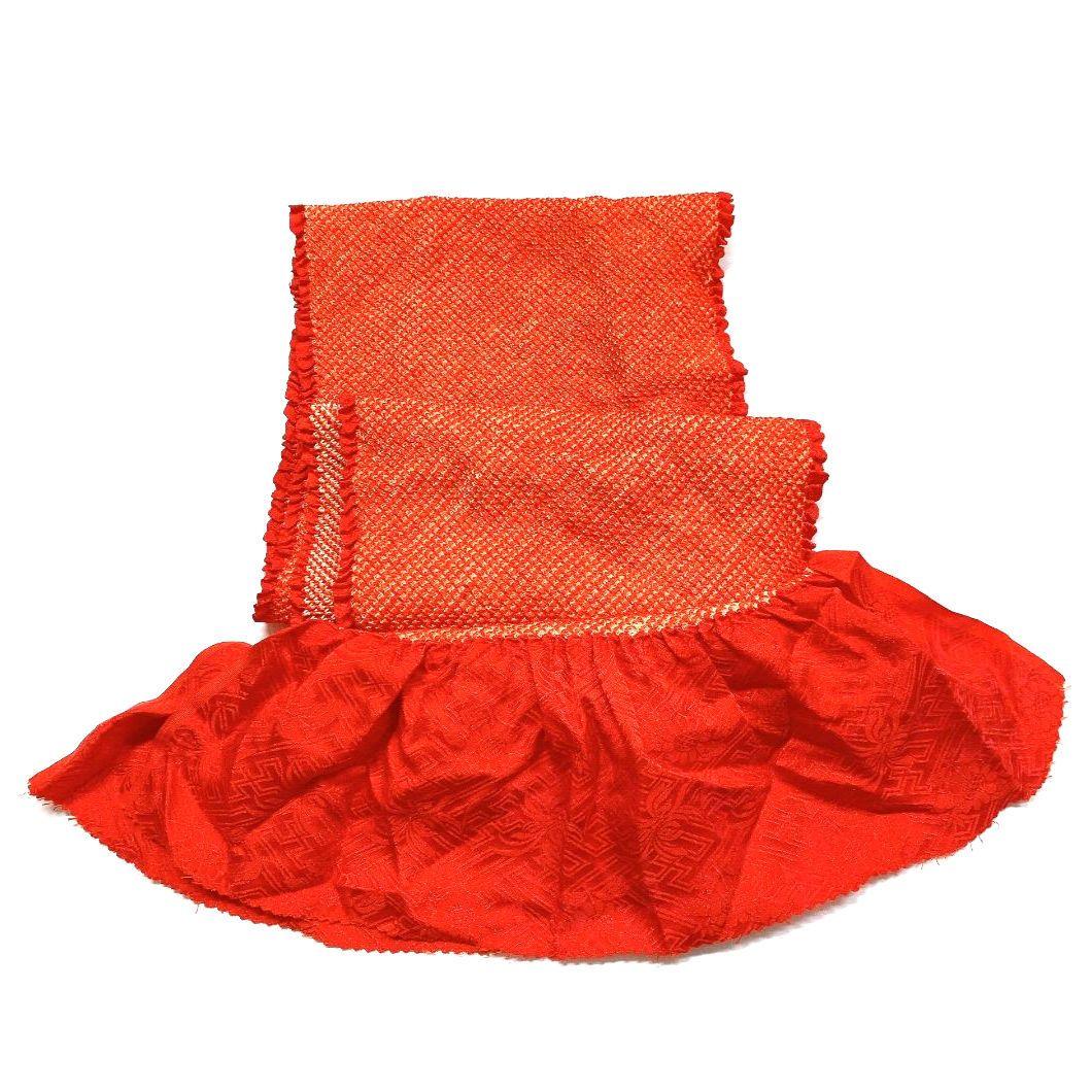 4678# Japanese Kimono Accessory Obiage and Obijime 2-piece Set Silk Shibori