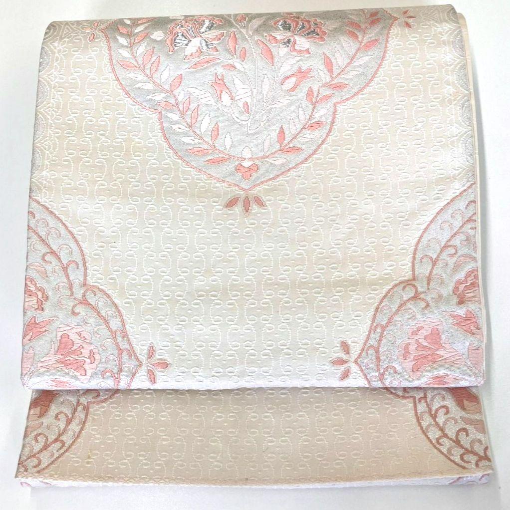 3042# Japanese Vintage Fukuro Obi Belt Kimono Fabric Silk Traditional