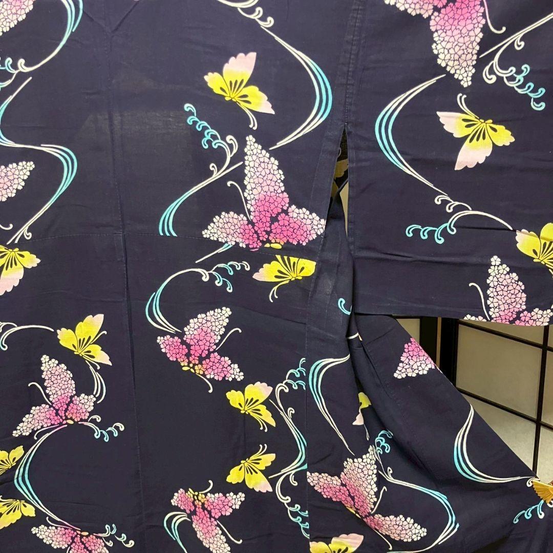 4838# Japanese Yukata Kimono Vintage Cotton Fabric Robe Women's Traditional