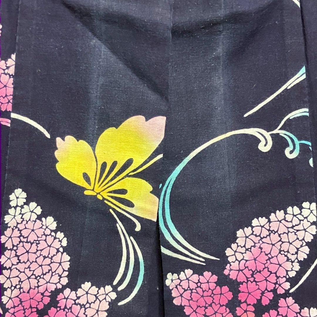 4838# Japanese Yukata Kimono Vintage Cotton Fabric Robe Women's Traditional