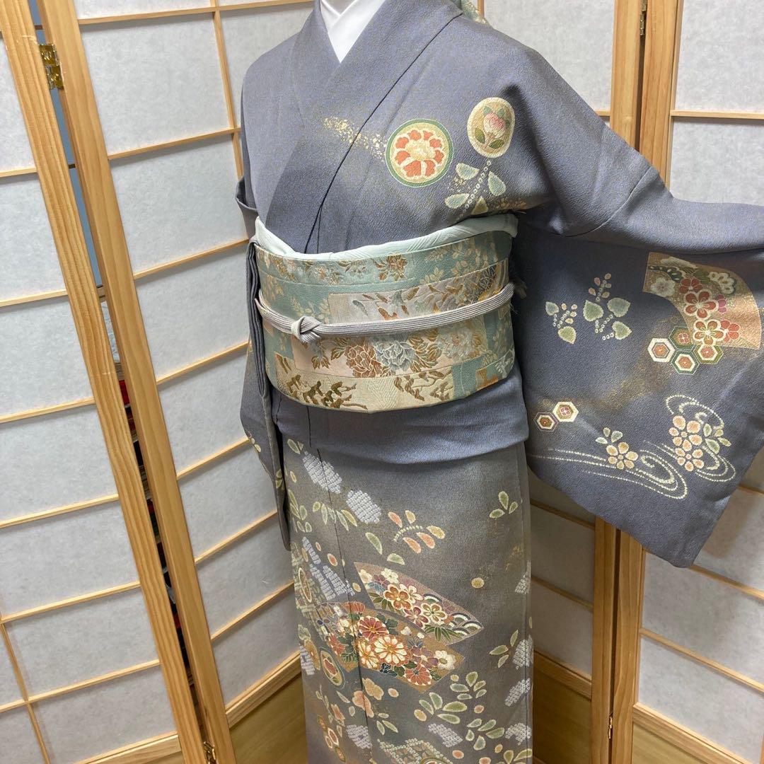 2898# Japanese Kimono Vintage Womens Silk Fabric Robe Kimono only sold