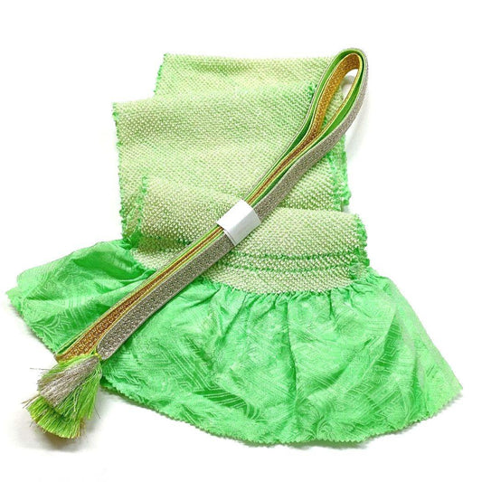 4645# Japanese Kimono Accessory Obiage and Obijime 2-piece Set Silk Shibori