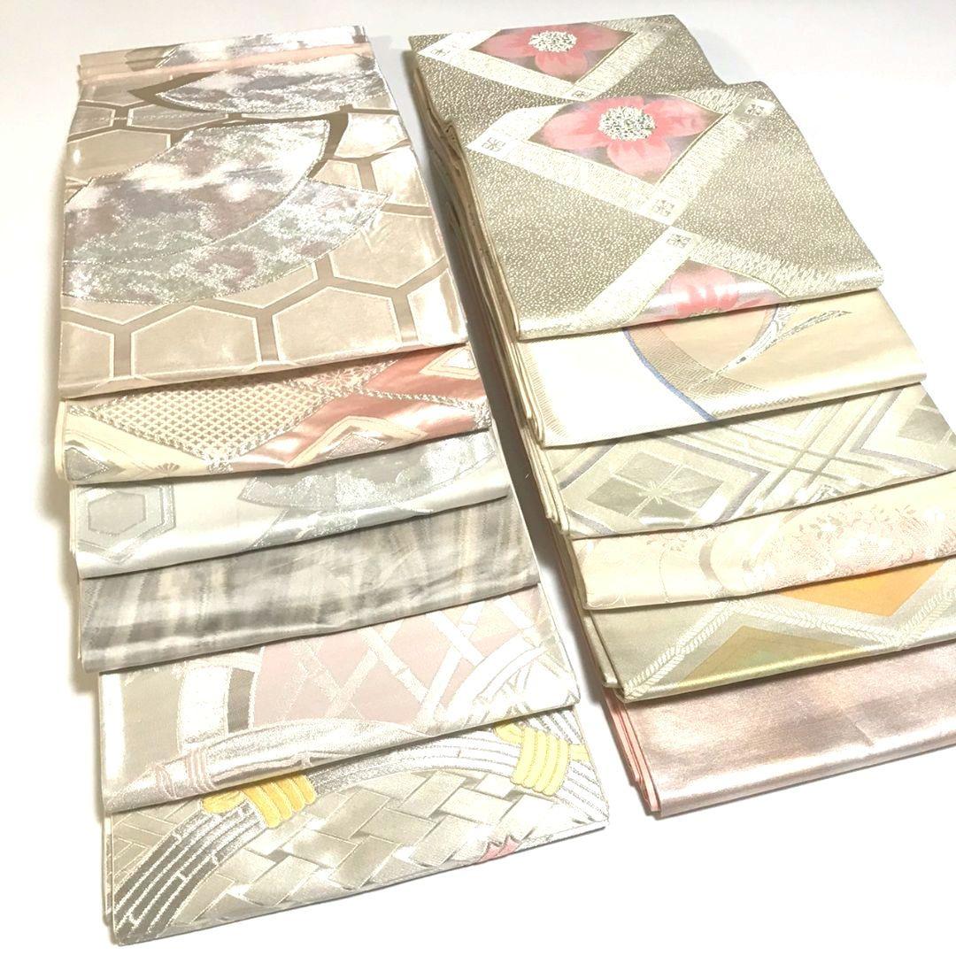 6135# Japanese Vintage Bundle 12pcs Set Bulk Obi Belt Kimono Pure Silk Wholesale
