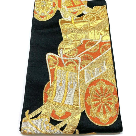 3794# Japanese Vintage Fukuro Obi Belt Kimono Fabric Silk Traditional Untailored