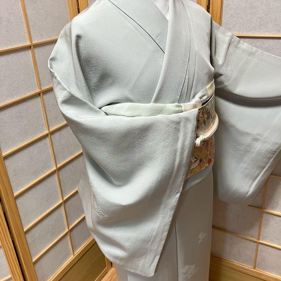 5448# Japanese Kimono Vintage Womens Silk Fabric Robe Kimono only sold