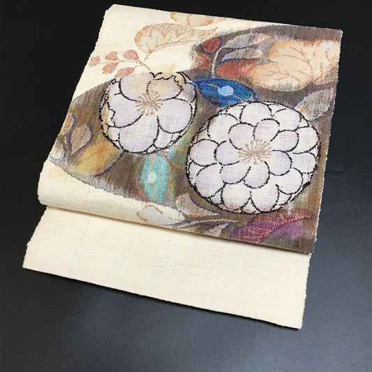 5804# Japanese Vintage Nagoya Obi Belt Kimono Fabric Silk Traditional