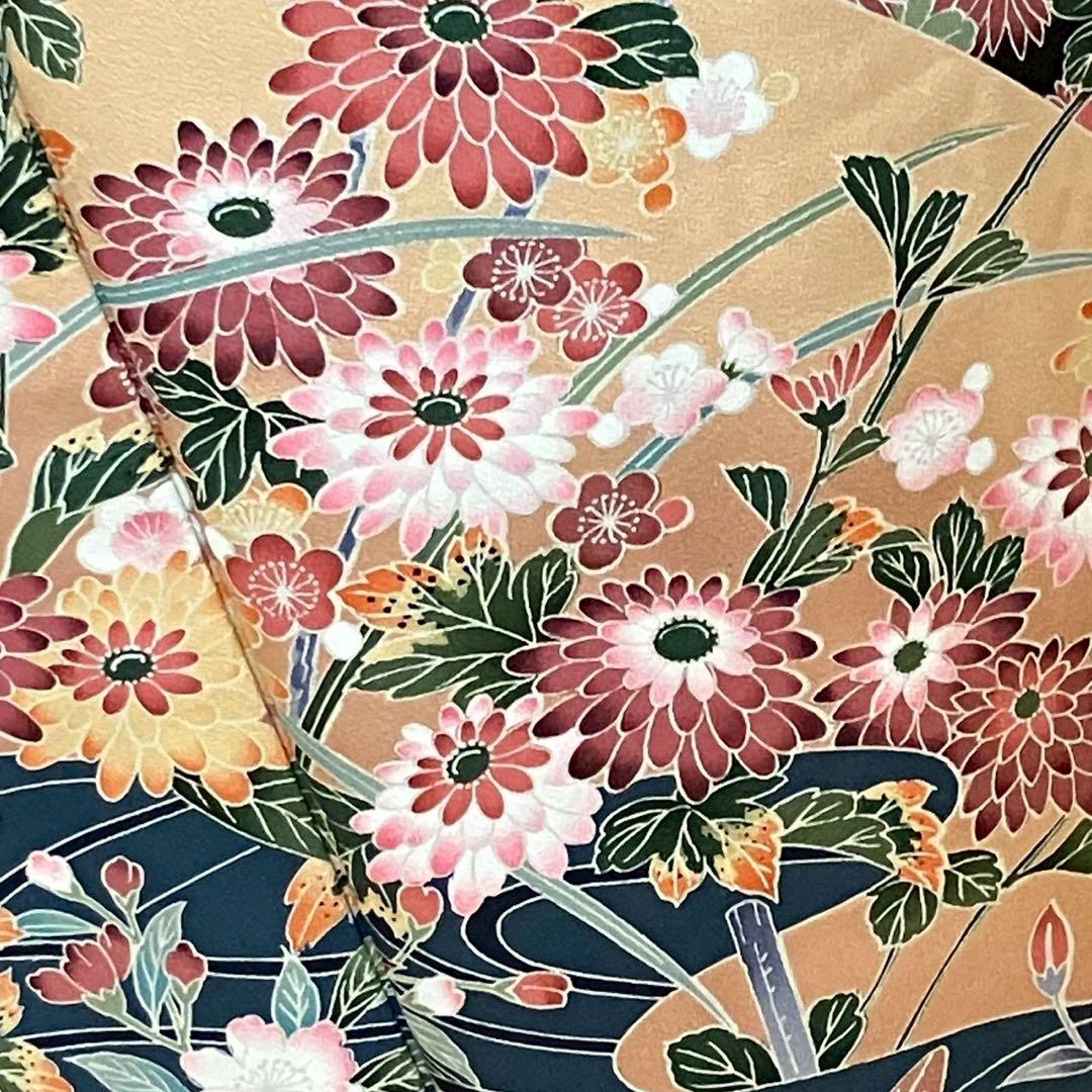 7214# Japanese Tomesode Kimono Vintage Womens Silk Fabric Robe Kimono only sold