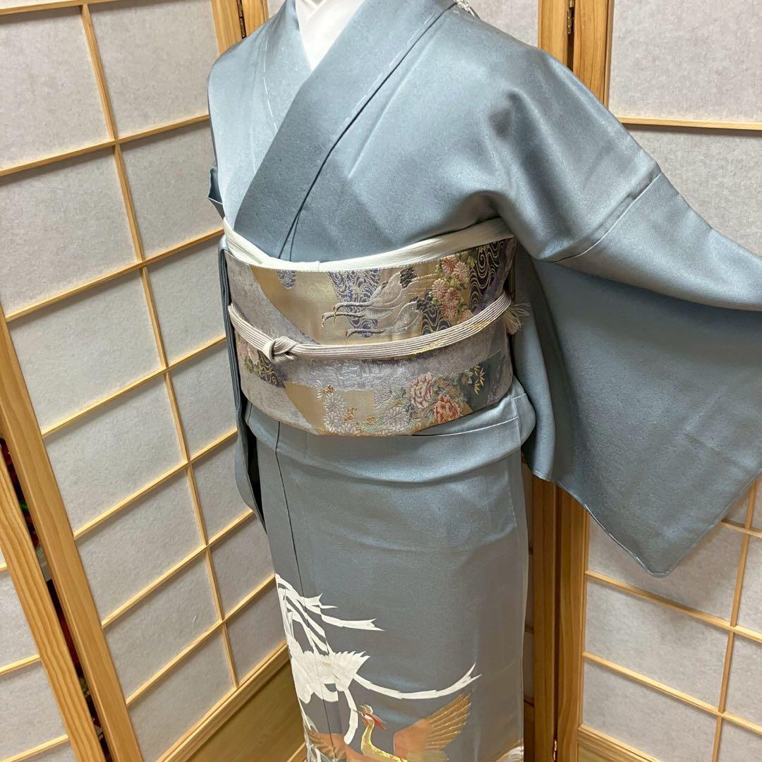 4424# Japanese Tomesode Kimono Vintage Womens Silk Fabric Robe Kimono only sold