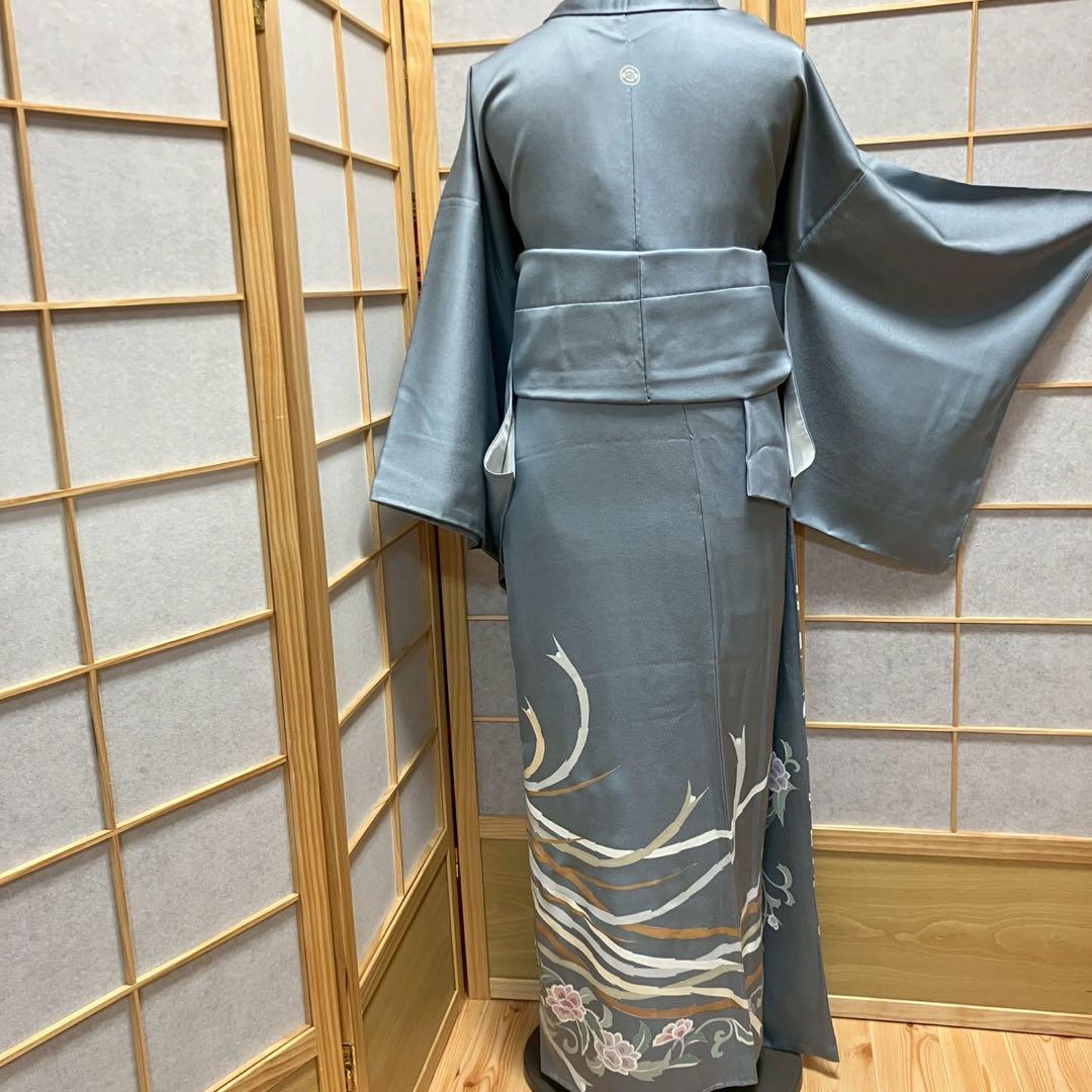 4424# Japanese Tomesode Kimono Vintage Womens Silk Fabric Robe Kimono only sold
