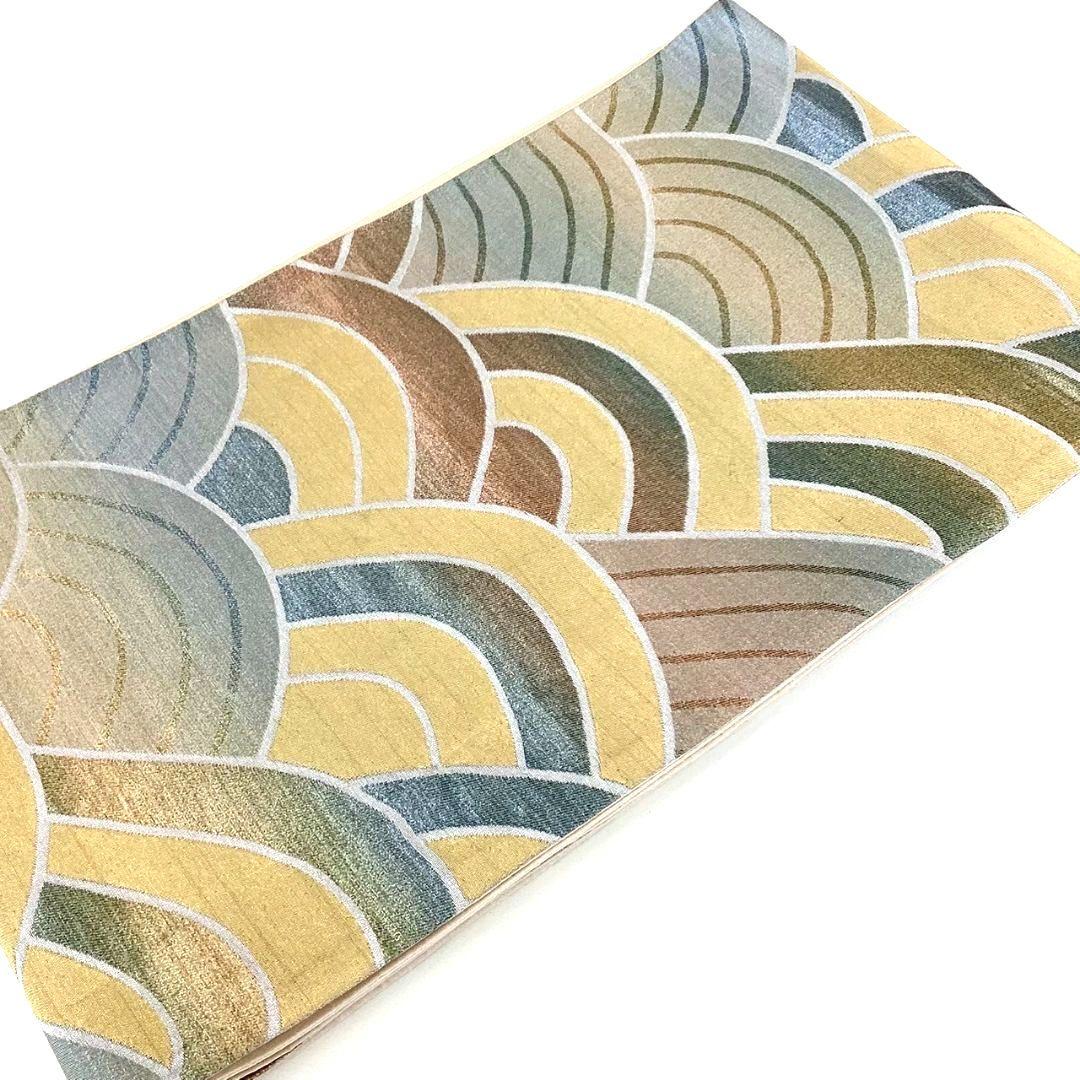 4283# Japanese Vintage Fukuro Obi Belt Kimono Fabric Silk Traditional Untailored
