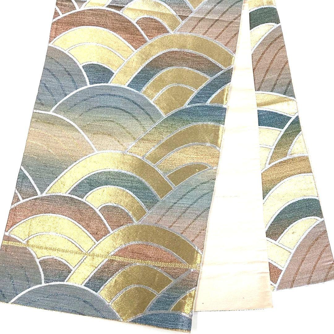 4283# Japanese Vintage Fukuro Obi Belt Kimono Fabric Silk Traditional Untailored