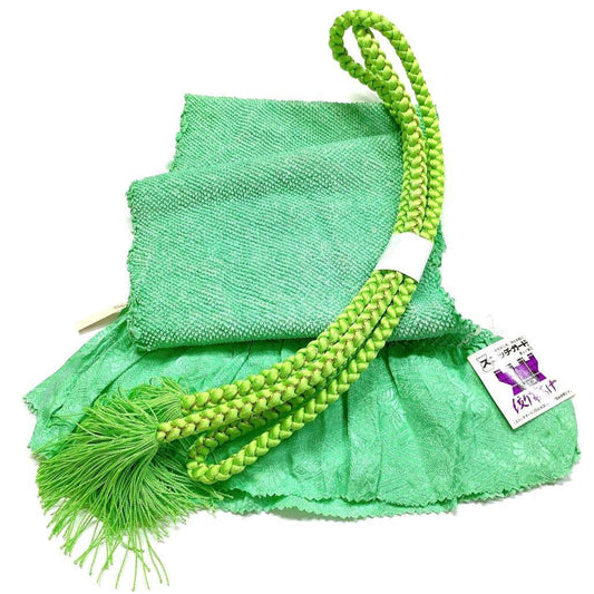 4650# Japanese Kimono Accessory Obiage and Obijime 2-piece Set Silk Shibori