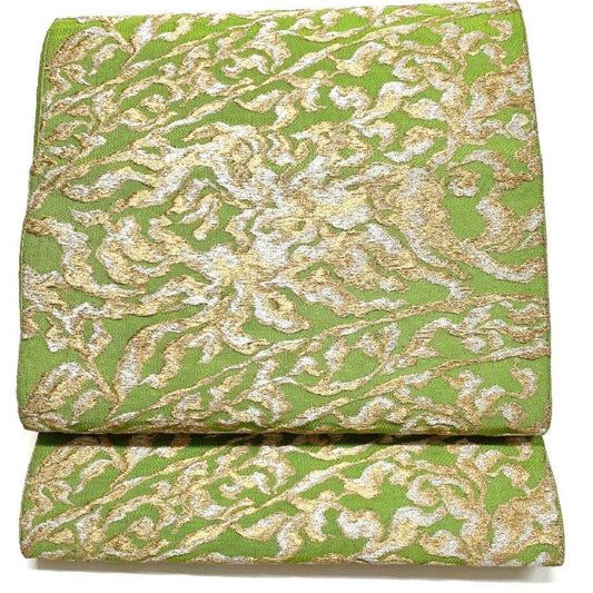 4118# Japanese Vintage Fukuro Obi Belt Kimono Fabric Silk Traditional