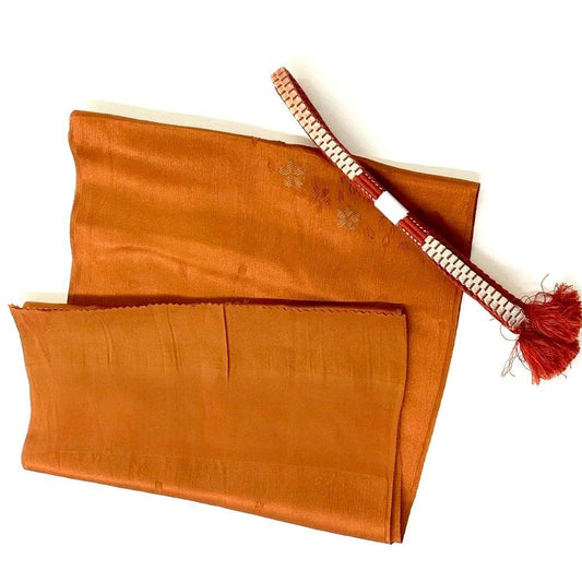 3472# Japanese Kimono Accessory Vintage Obiage and Obijime 2-piece Set Silk