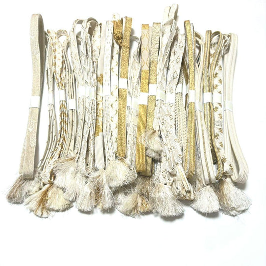 5825# Japanese Vintage Bundle 25pcs Set Bulk Obijime Kimono Silk Wholesale